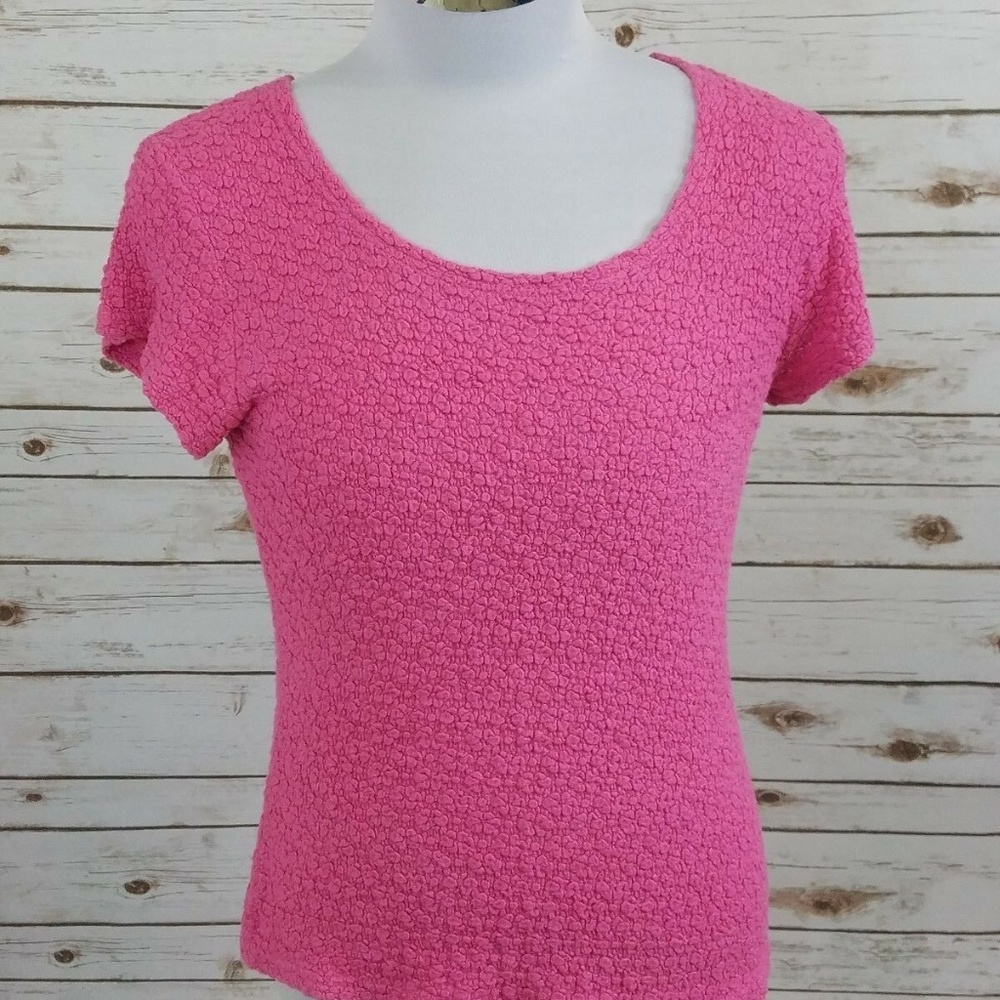 Worthington Stretch Women's Textured Shirt Pink